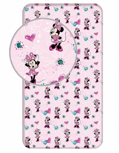 Jerry Fabrics Prostěradlo Minnie Flowers 02 90x200x25 cm