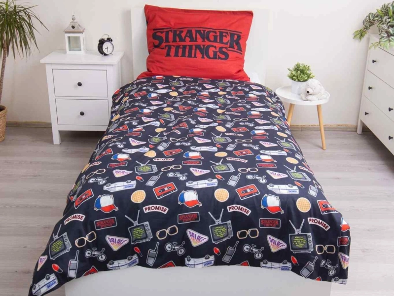 Jerry Fabrics Povlečení Stranger Things Upside Down 140x200, 70x90 cm
