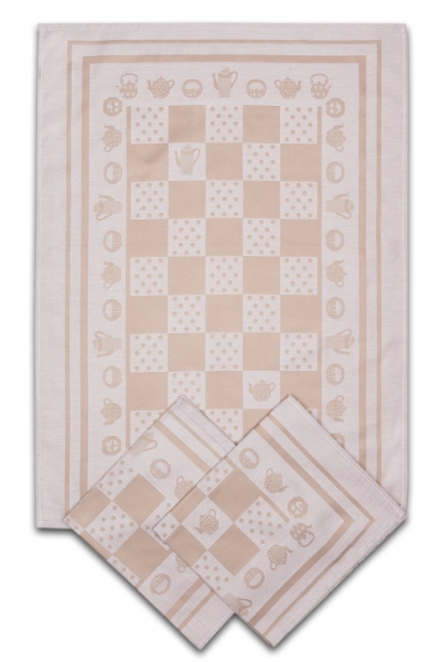 SVITAP sleep well Utěrky Extra savé 50x70 cm Konvička/puntík béžová, 3 ks