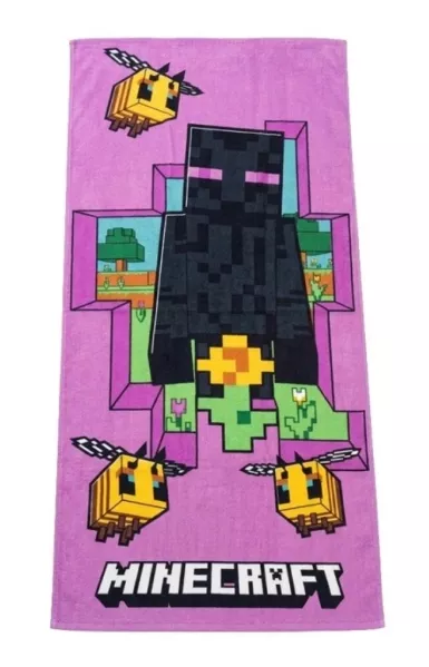 Carbotex Osuška Minecraft Enderman a včelky 70x140 cm