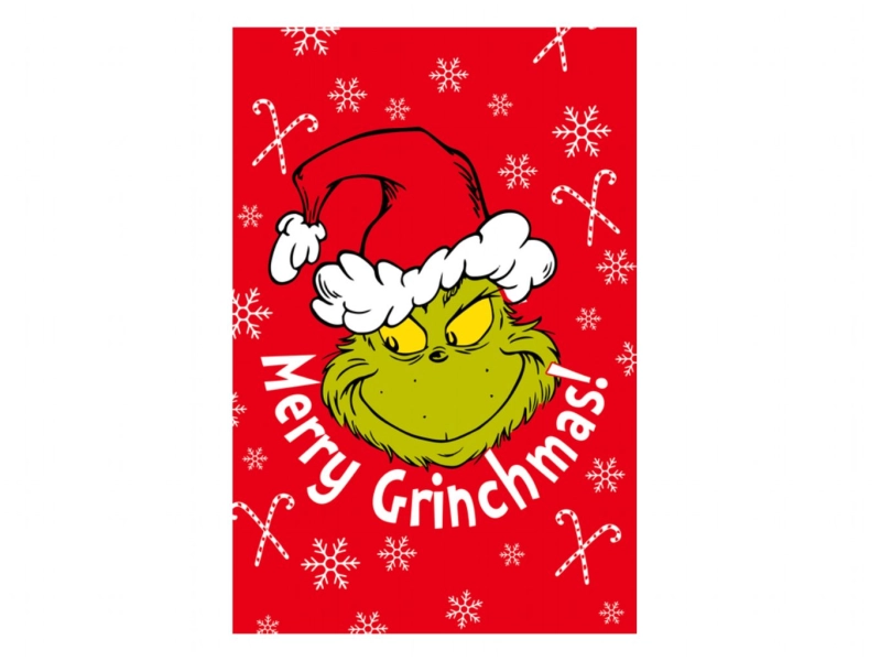 Jerry Fabrics Mikroflanelová deka Grinch Merry Grinchmas 100x150 cm