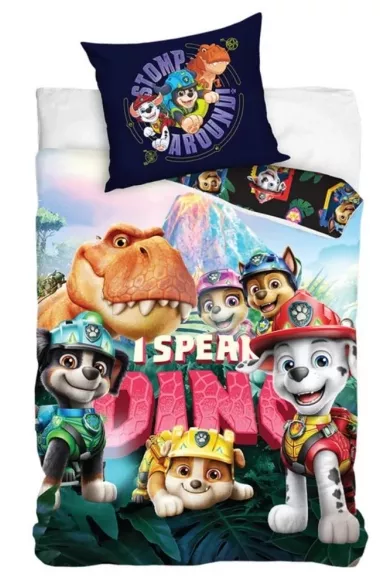 Carbotex Povlečení Tlapková Patrola Ve světě dinosaurů 140x200, 70x90 cm