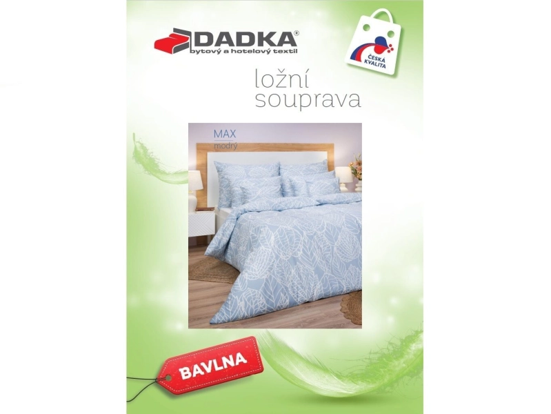 DADKA Bavlněné povlečení Max modrý 140x200, 70x90 cm