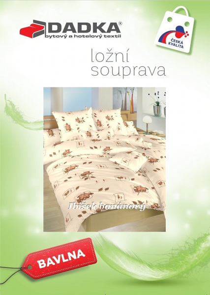 DADKA VRACOV Povlečení bavlna Ibišek banánový 140x200, 70x90 cm