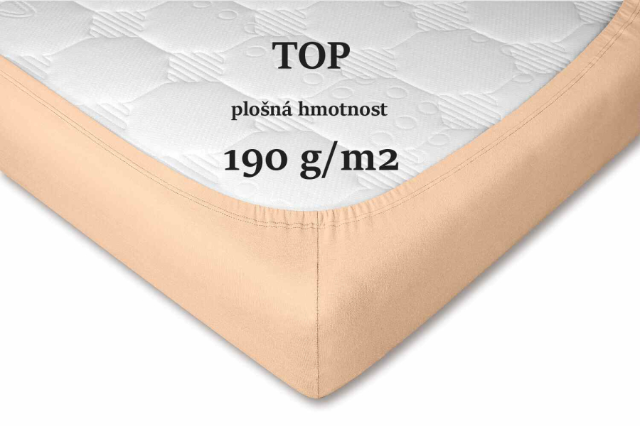 DADKA VRACOV Jersey prostěradlo medové