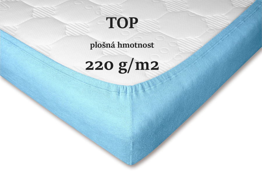 DADKA VRACOV Froté prostěradlo světle modré