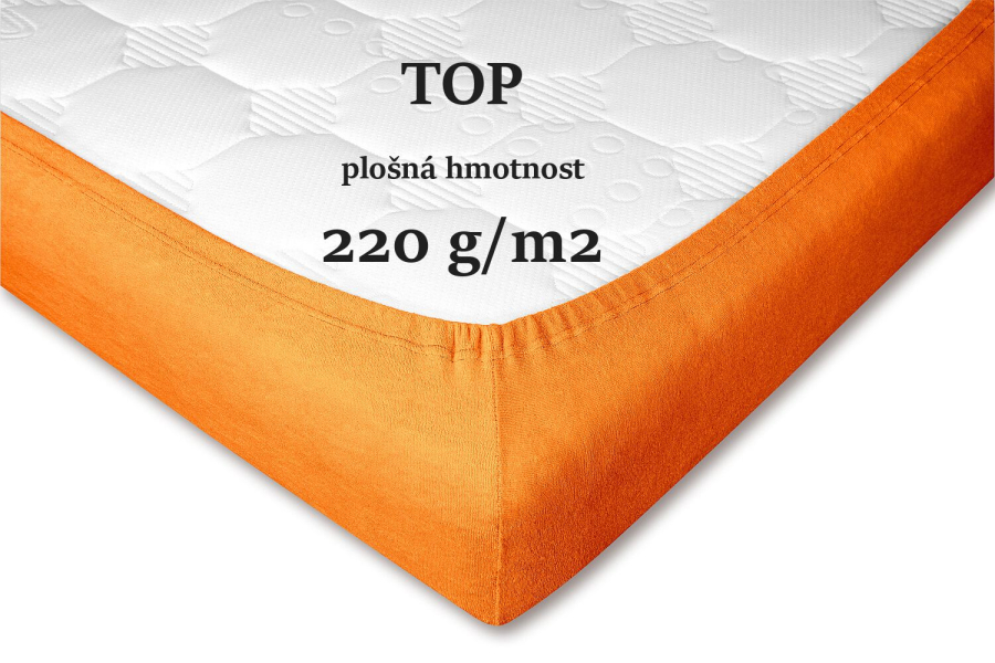 DADKA VRACOV Froté prostěradlo pomeranč