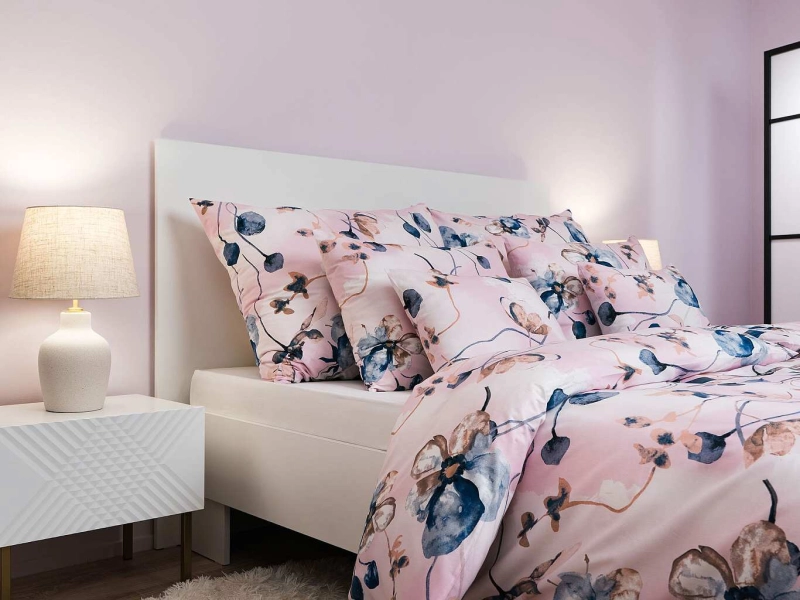 DADKA Bavlněné povlečení Bloom elegance pudrová 240x220, 2x70x90 cm