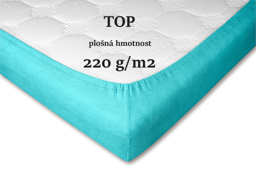 DADKA VRACOV Froté prostěradlo tyrkys
