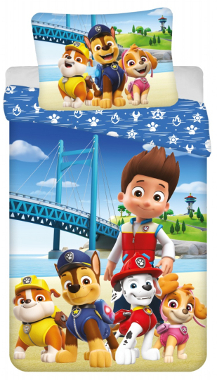 Jerry Fabrics Povlečení Paw Patrol PP457 Bridge 140x200, 70x90 cm