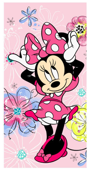 Jerry Fabrics Osuška Minnie Pink bow 70x140 cm