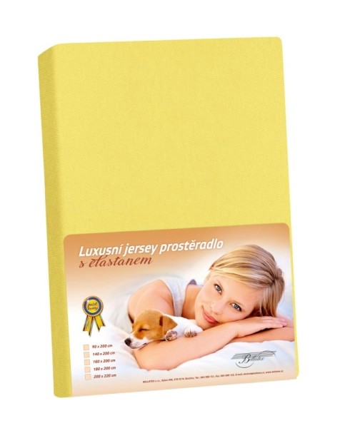 Bellatex prostěradlo jersey s elastanem sytá žlutá
