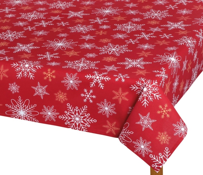 Bellatex Ubrus VÁNOCE 140x180 cm Vánoce hvězda Červená,Bílá