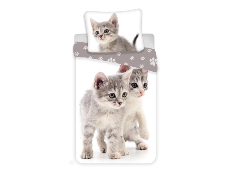 Jerry Fabrics Povlečení fototisk Kitten grey 140x200, 70x90 cm