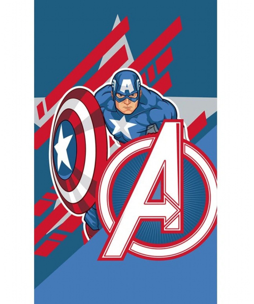 Carbotex Dětský ručník Avengers Kapitán Amerika 30x50 cm