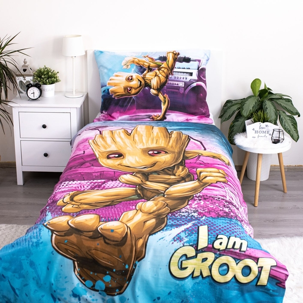 Jerry Fabrics Povlečení Groot I am Groot 140x200, 70x90 cm