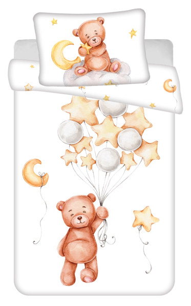 Jerry Fabrics Povlečení do postýlky Medvídek Cute baby 100x135, 40x60 cm