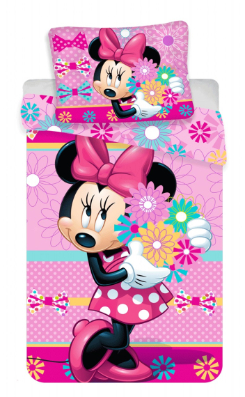 Jerry Fabrics Povlečení Minnie Bows and Flowers 140x200, 70x90 cm