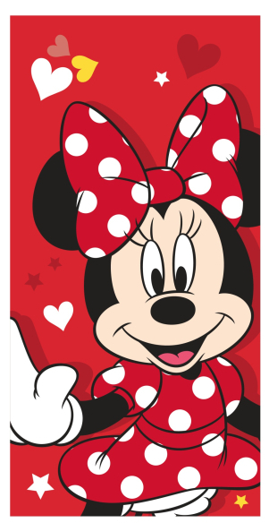 Jerry Fabrics Osuška Minnie Red heart 70x140 cm