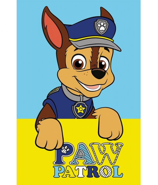 Carbotex Dětský ručník Tlapková Patrola Policista Chase 30x50 cm
