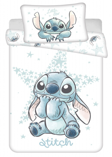 Jerry Fabrics Povlečení do postýlky Lilo and Stitch White Star baby 100x135, 40x60 cm