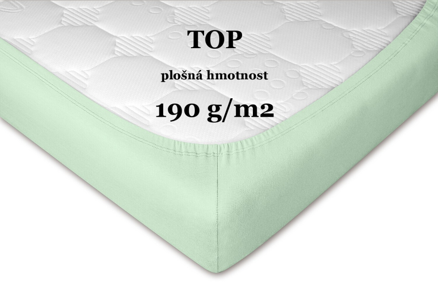 DADKA VRACOV Jersey prostěradlo mentolové