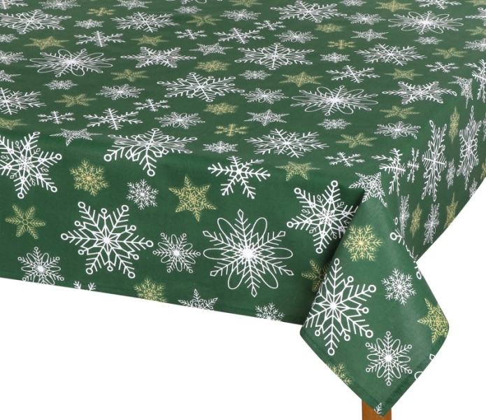 Bellatex Ubrus VÁNOCE 140x200 cm Vánoce hvězda Zelená,Bílá