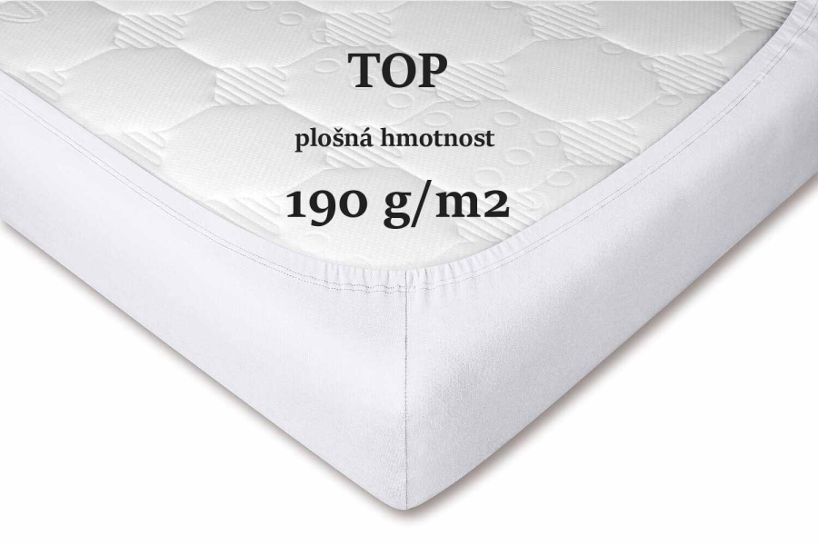DADKA VRACOV Jersey prostěradlo bílé