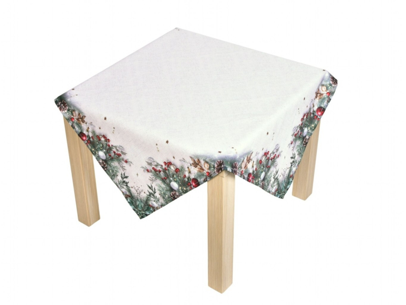 Forbyt Vánoční ubrus Cesmína CYH6024GC 85x85 cm
