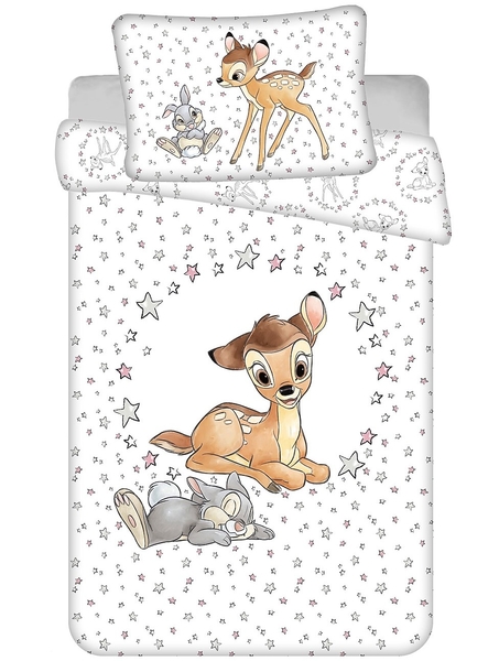 Jerry fabrics Disney povlečení do postýlky Bambi "Stars" baby 100x135 + 40x60 cm 