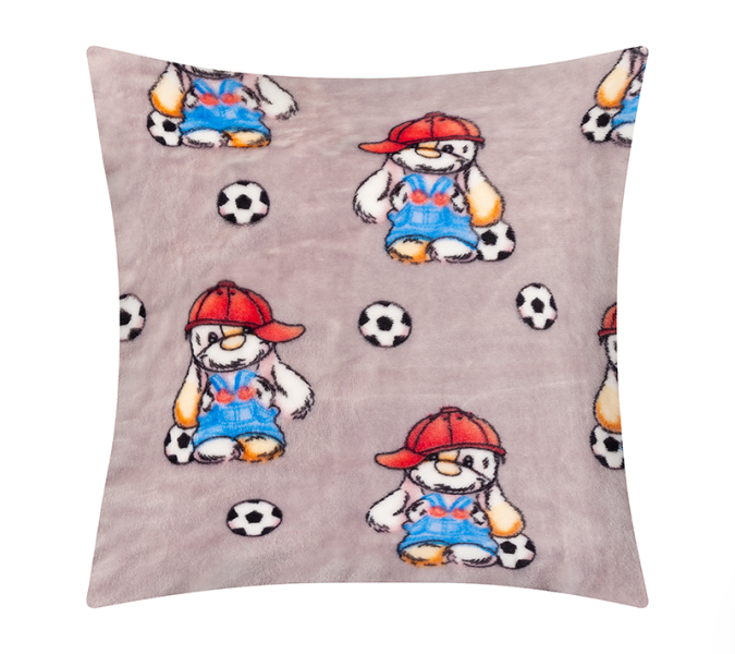 Bellatex Polštářek ELLÍK dětský motiv 35x40 cm Pejsek s míčem Šedá,Modrá,Červená