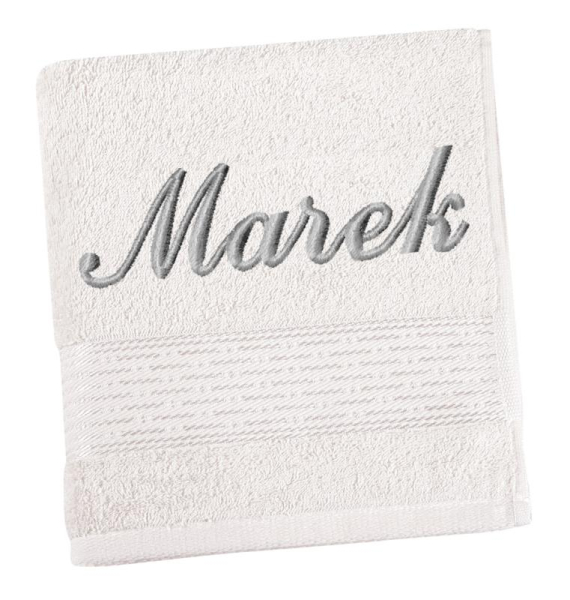 Bellatex Froté osuška proužek s výšivkou jména 70x140 cm Bílá