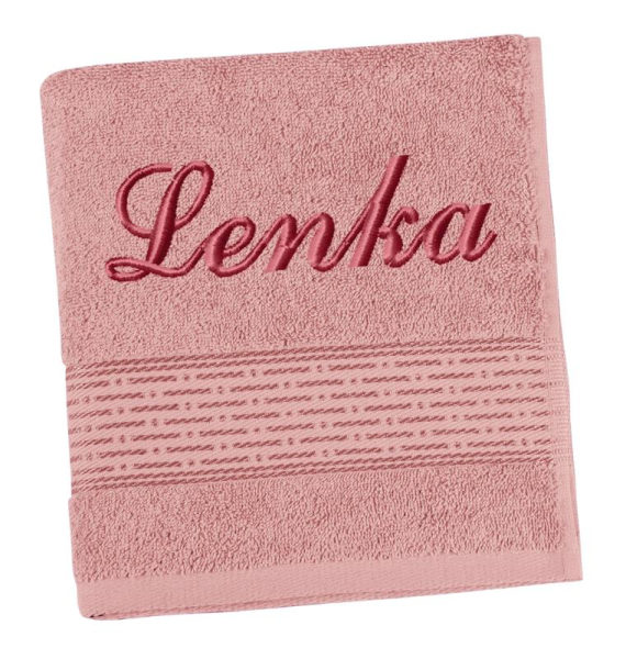 Bellatex Froté osuška proužek s výšivkou jména 70x140 cm Burgundy