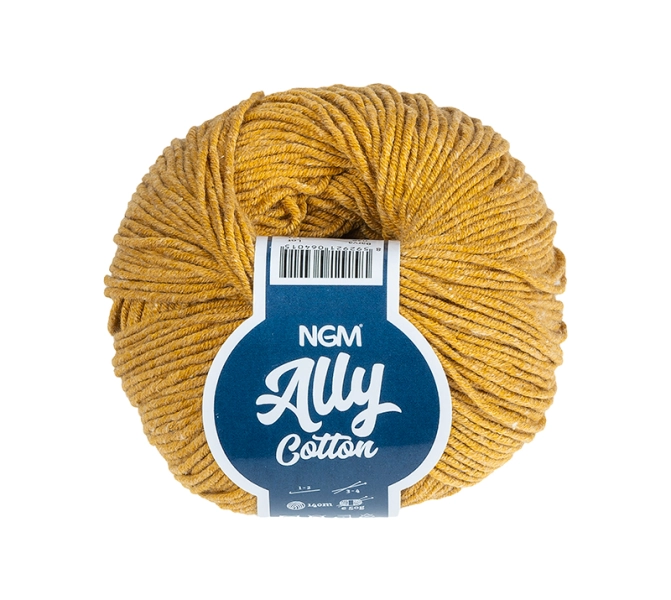 Bellatex Příze ALLY cotton 50g / 140 m Hořčicová