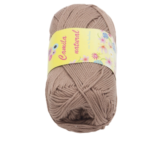 Bellatex Příze CAMILA natural 50g / 125 m Cappuccino
