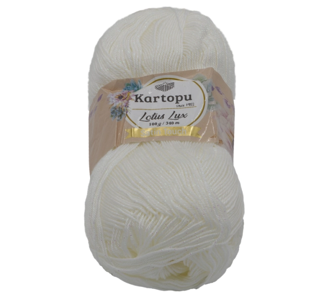 Bellatex Příze LOTUS LUX 100g / 340 m Bílá