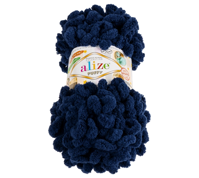 Bellatex Příze PUFFY 100g / 9 m Tmavě modrá