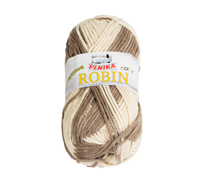 Bellatex Příze ROBIN COLOR 100g / 150 m Béžová,Hnědá