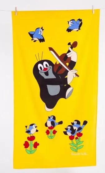 Matějovský osuška Krtek a  housličky 75x150 cm 