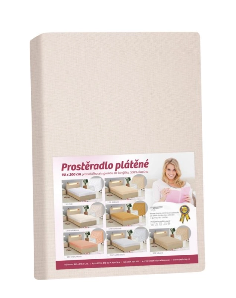 Bellatex Prostěradlo plátěné  Bílá káva