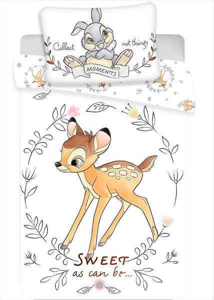 Jerry fabrics Disney povlečení do postýlky Bambi sweet baby 100x135 + 40x60 cm 