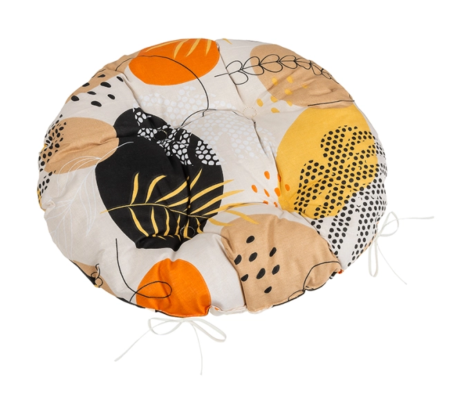 Bellatex Sedák Adéla prošívaný kulatý průměr 40 cm Oblázky Oranžová