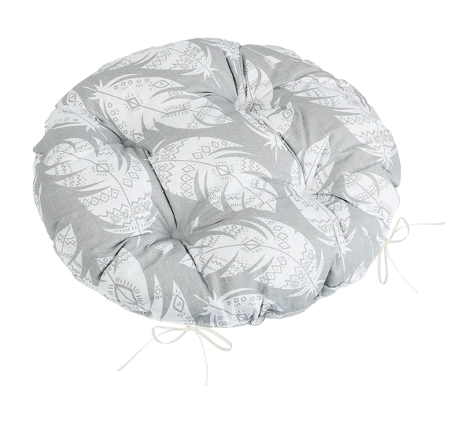 Bellatex Sedák Adéla prošívaný kulatý průměr 40 cm Pírko Šedá,Bílá