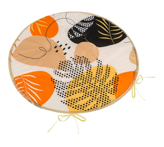 Bellatex Sedák Adéla kulatý hladký průměr 40 cm Oblázky Oranžová