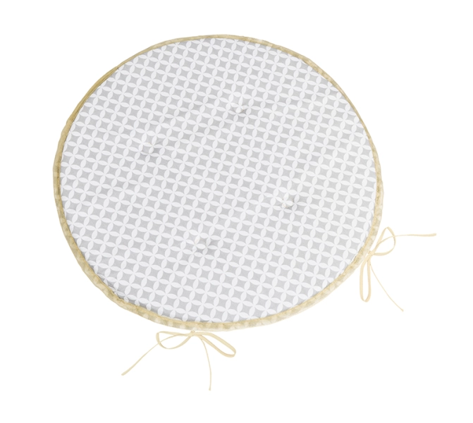 Bellatex Sedák Adéla kulatý hladký průměr 40 cm Kosočtverec Šedá,Bílá