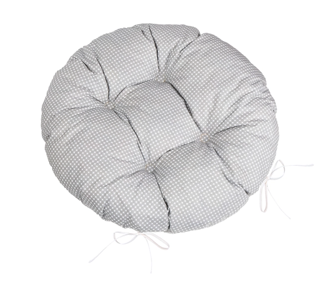 Bellatex Sedák Adéla prošívaný kulatý průměr 40 cm Kostička Šedá,Bílá