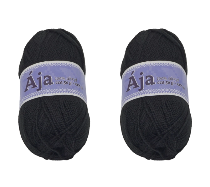 Bellatex SET 2ks Příze ÁJA 50g / 217 m Černá