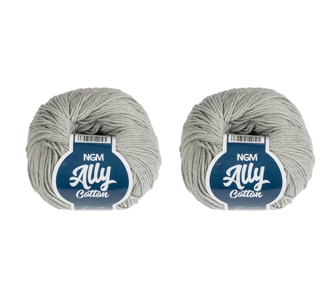 Bellatex SET 2ks Příze ALLY cotton 50g / 140 m Šedá
