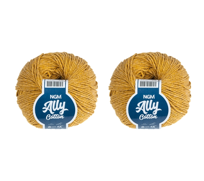 Bellatex SET 2ks Příze ALLY cotton 50g / 140 m Hořčicová