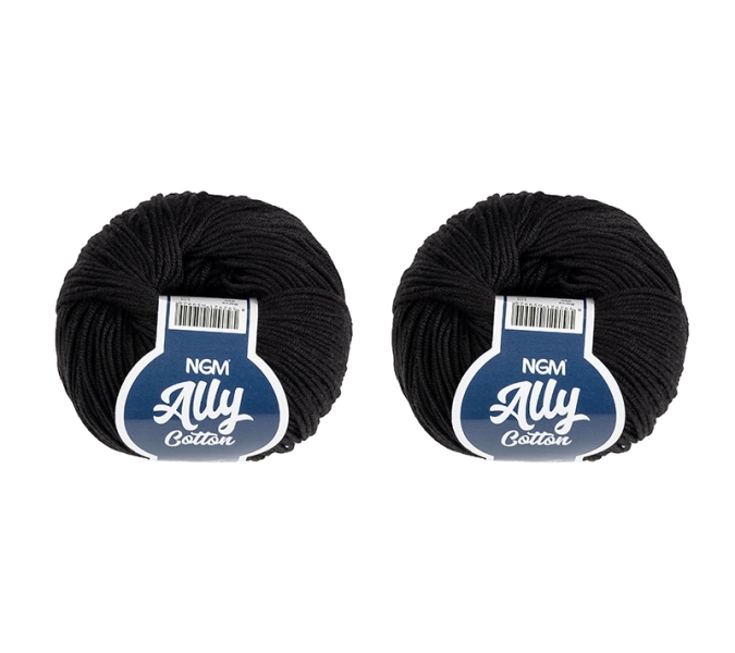 Bellatex SET 2ks Příze ALLY cotton 50g / 140 m Černá